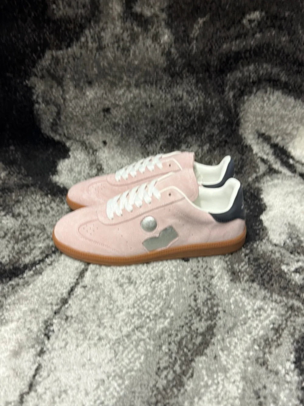 Isabel Marant Women’s Bryce Lace Sneaker White Pink Size 39 40 - Picture 5 of 6